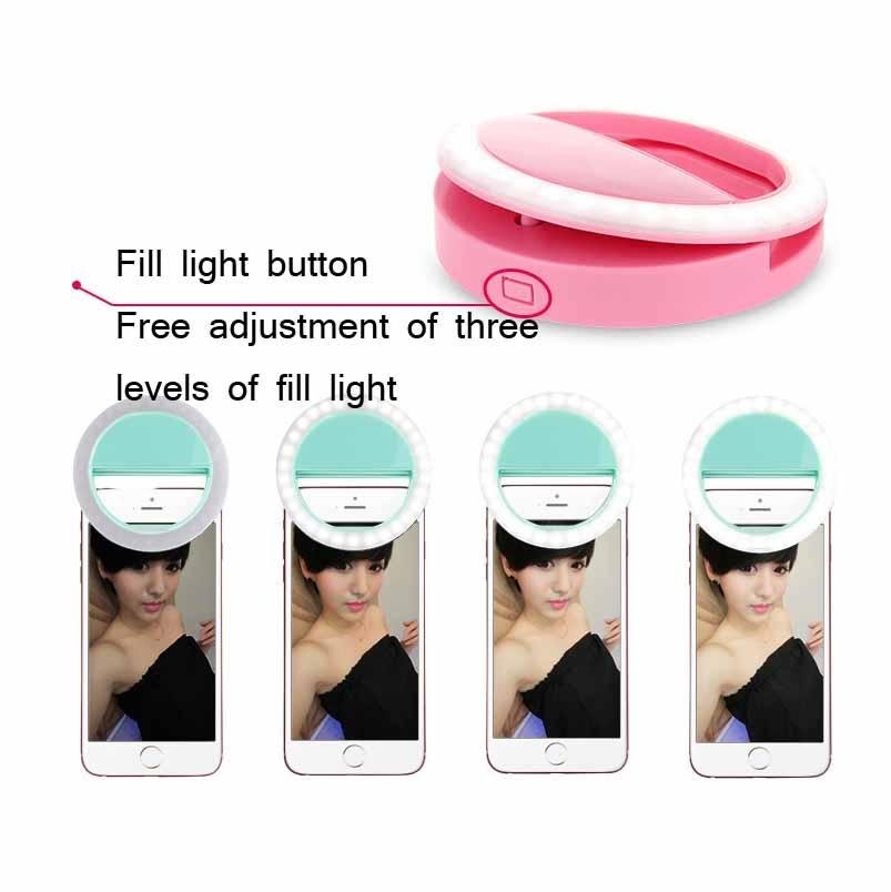 Ring - Shaped Selfie Light for Live Photography | LED Flashlight | White