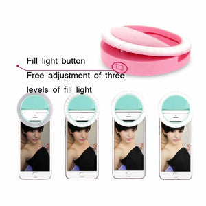 Ring - Shaped Selfie Light for Live Photography | LED Flashlight | White