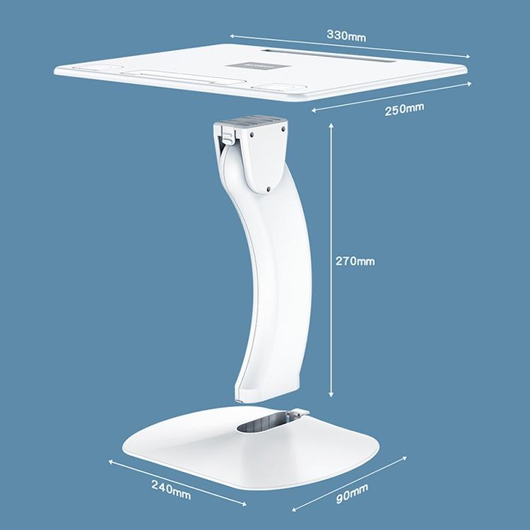 Portable Foldable Laptop Stand | Heightening Bracket | Multifunctional | White