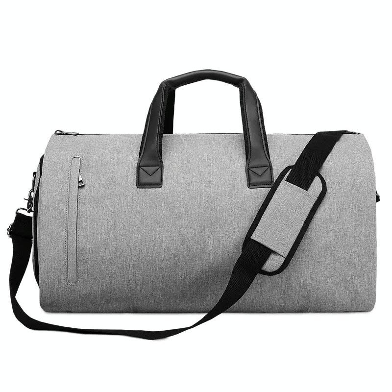 Shoe Compartment Travel Suit Bag | Compact & Organized | Light Grey