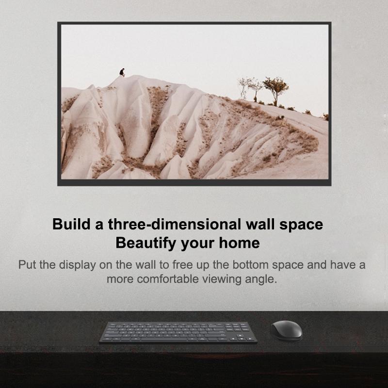 Universal TV Monitor Stand | 5 Pcs Vertical Display Hanger | Simple & Compact | Black