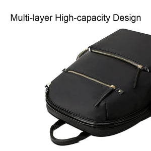 Black Anti-theft Laptop Backpack with Wear-Resistant Design