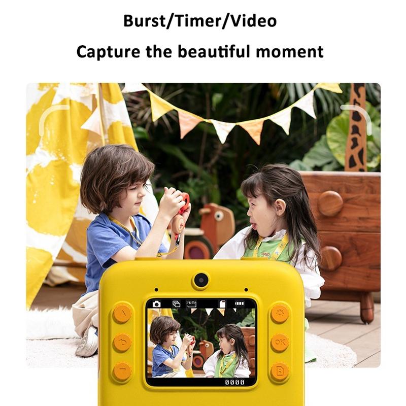 2-Inch Dual Lens Instant Print Camera for Children | 4800W Pixel | Without Memory Card | Pink