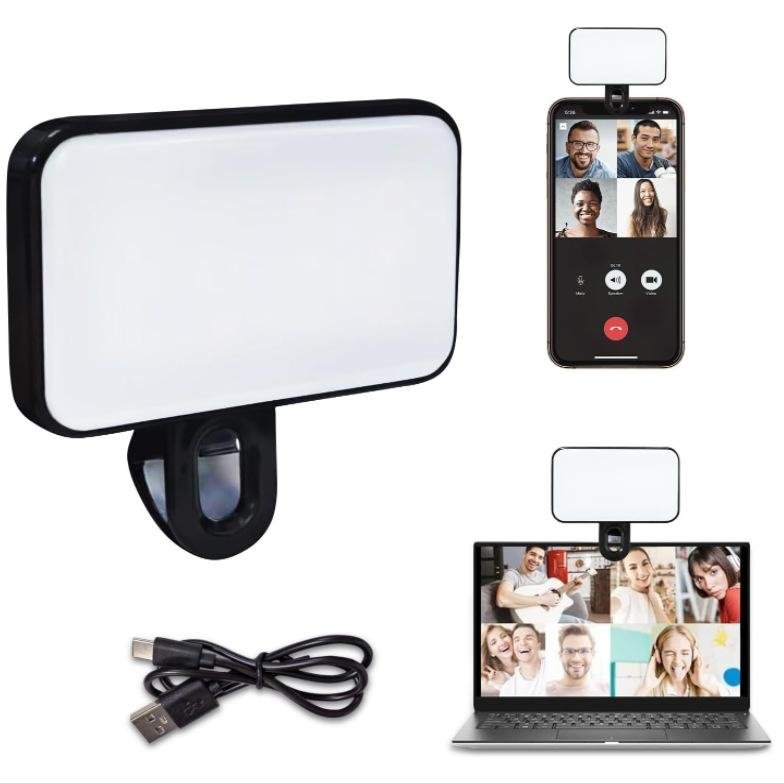 Rechargeable Selfie Light | Phone | Laptop | Tablet | Black