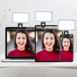 Rechargeable Selfie Light | Phone | Laptop | Tablet | Black