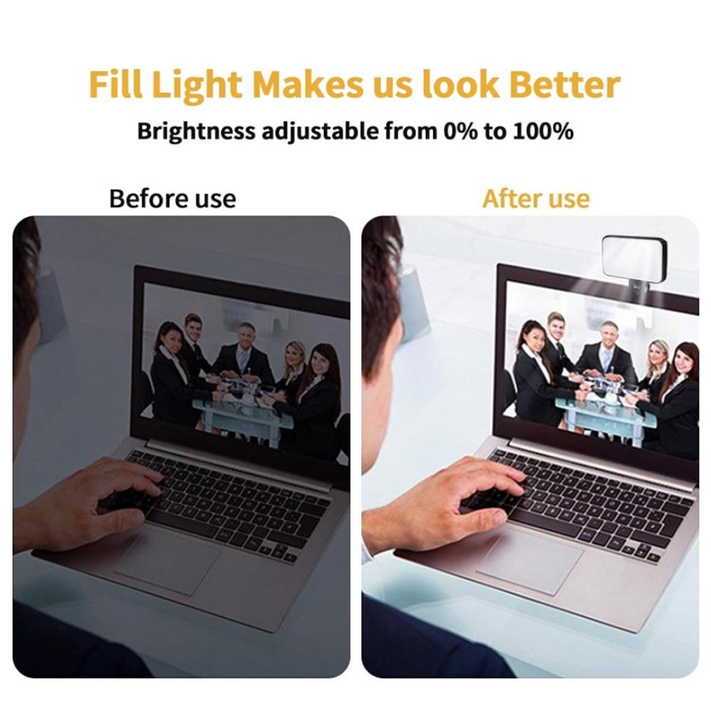 Rechargeable Selfie Light | Phone | Laptop | Tablet | Black