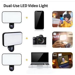 Rechargeable Selfie Light | Phone | Laptop | Tablet | Black
