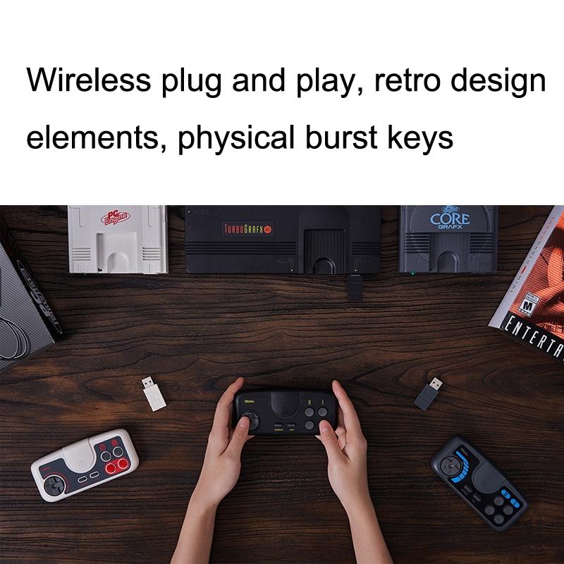 8bitdo PCE2.4G Wireless Gamepad | For Nintendo Switch | Light Gray