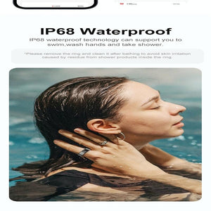 Smart Ring | Heart Rate | Blood Oxygen | Sleep Monitoring | Sports Modes | Size 8 | Black