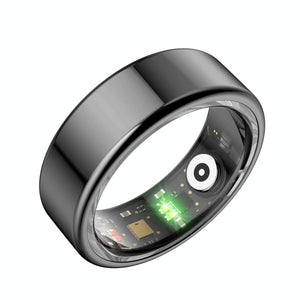Smart Ring | Heart Rate | Blood Oxygen | Sleep Monitoring | Sports Modes | Size 8 | Black