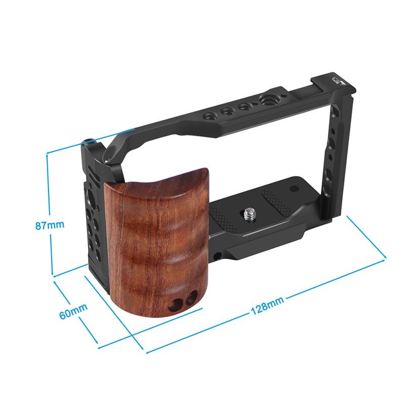 Wooden Handle Alloy Rabbit Cage | Sony ZV - E10 Camera | Black