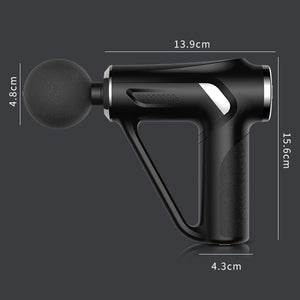 Electric Triangular Fascia Massage Gun | Silver Button Style