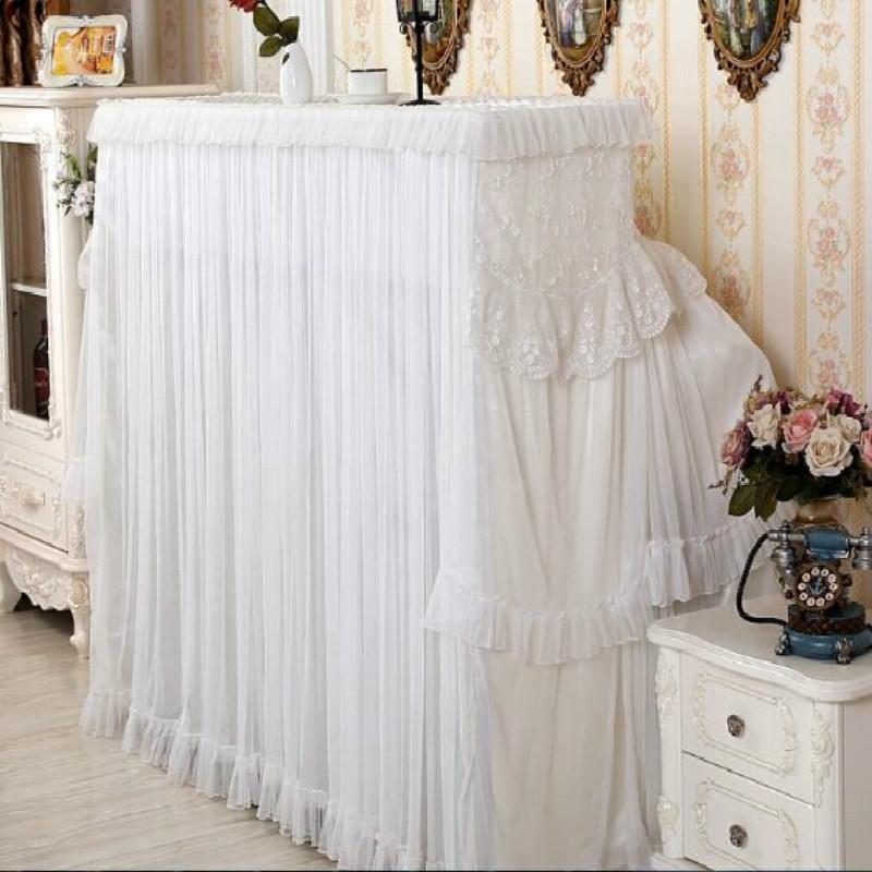 White Lace Piano Dust Cover | Embroidered Full Size Double Seats | 153x33x120