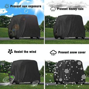 Waterproof Golf Cart Cover | 275 x 122 x 168 cm | Black
