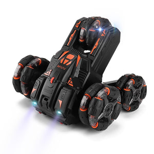 360° Swing Arm RC Car | Double Control | 2.4G Multifunctional | Five-Wheeled | Black