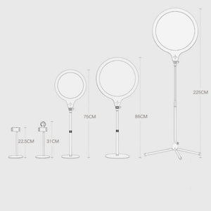 26cm Live Broadcast Beauty Light Bracket | With Cooling Bracket | Medium Version | Black