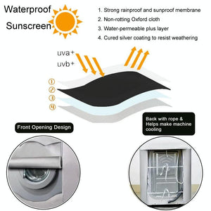 Waterproof Dustproof Cover for 420D Roller Boiler Washing Machine | 60x53x85cm Size | Silver | 69x84x100cm