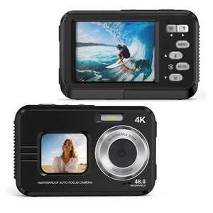 Waterproof Outdoor Camera | 48MP | Dual Screen | WDC901 | Black | Rugged Design