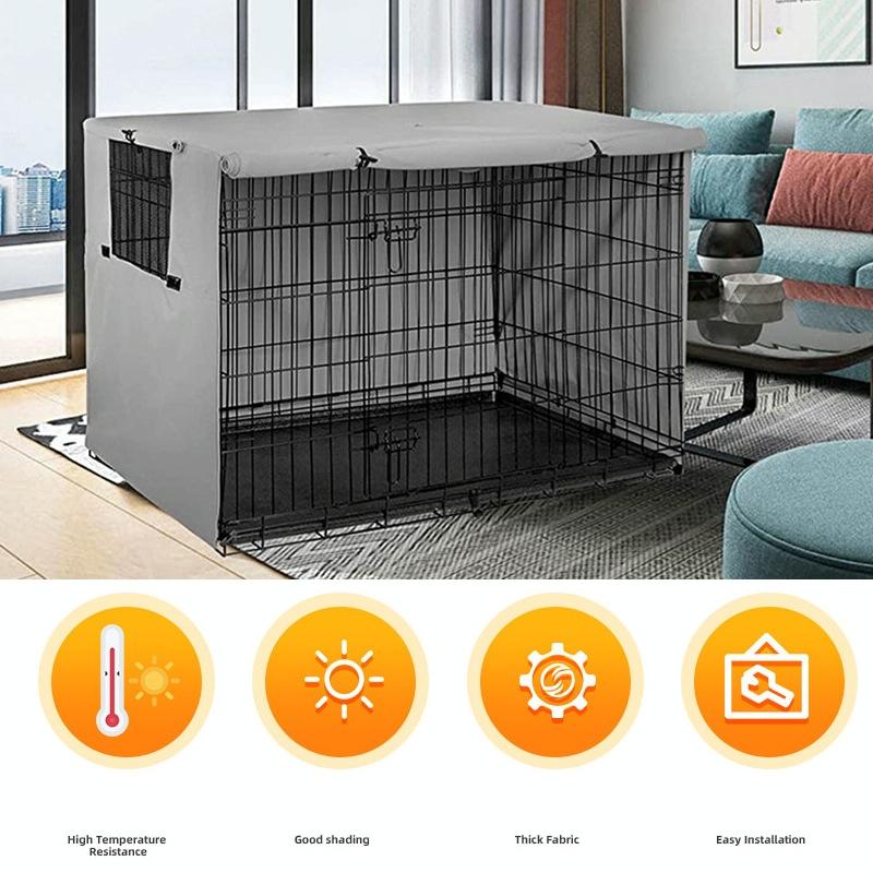 Outdoor Pet Cage Cover | Waterproof & Dustproof | 109x74x76cm | Grey
