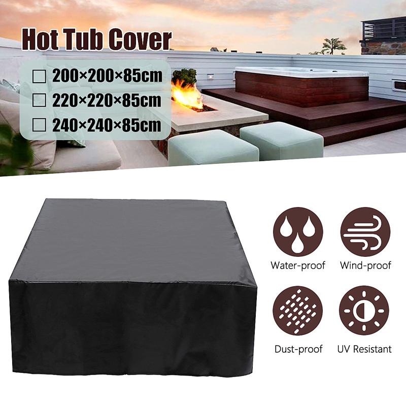 Waterproof Dustproof Protection Cover for Bathtub | Pool Table & Chair | 218x218x90cm | Black