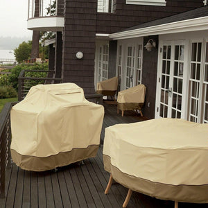 Waterproof BBQ Cover with Sundry Bag | Oxford Cloth | 178x61x122cm | Beige