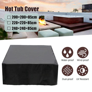 Waterproof Dustproof Protection Cover for Bathtub | Pool Table & Chair | 231x231x90cm | Black