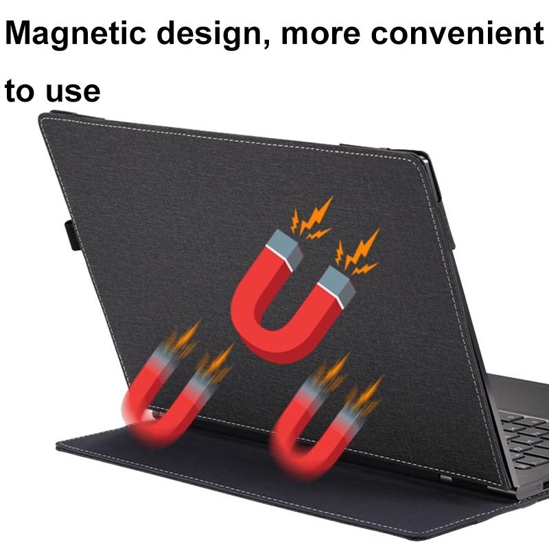 Leather Laptop Case with Stand | 13.3" | Black | For Samsung Galaxy Book 2 Pro 360