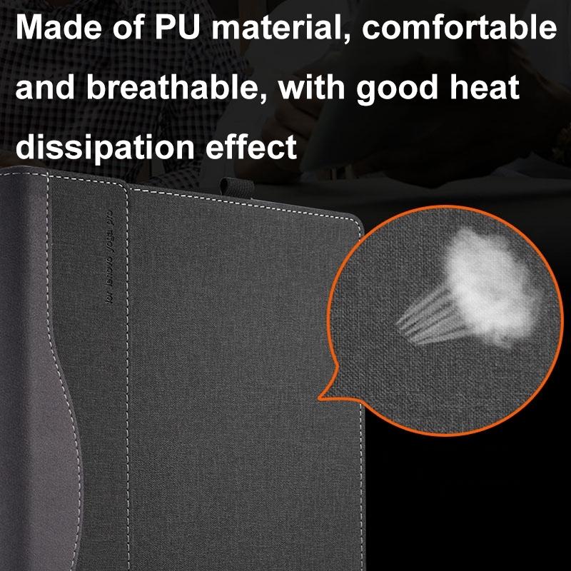 Leather Laptop Case with Stand | 13.3" | Black | For Samsung Galaxy Book 2 Pro 360