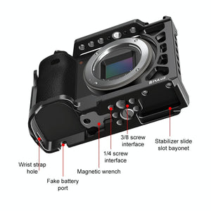 Metal Camera Cage for Sony A6500 / A6400 / A6300 / A6000 | Stabilizer Rig | Black