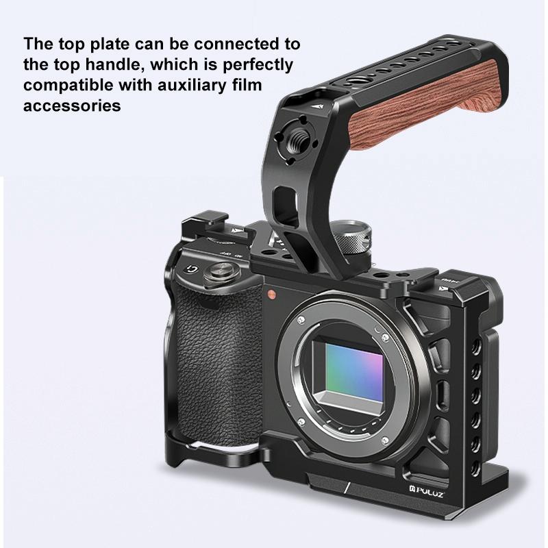 Metal Camera Cage for Sony A6500 / A6400 / A6300 / A6000 | Stabilizer Rig | Black