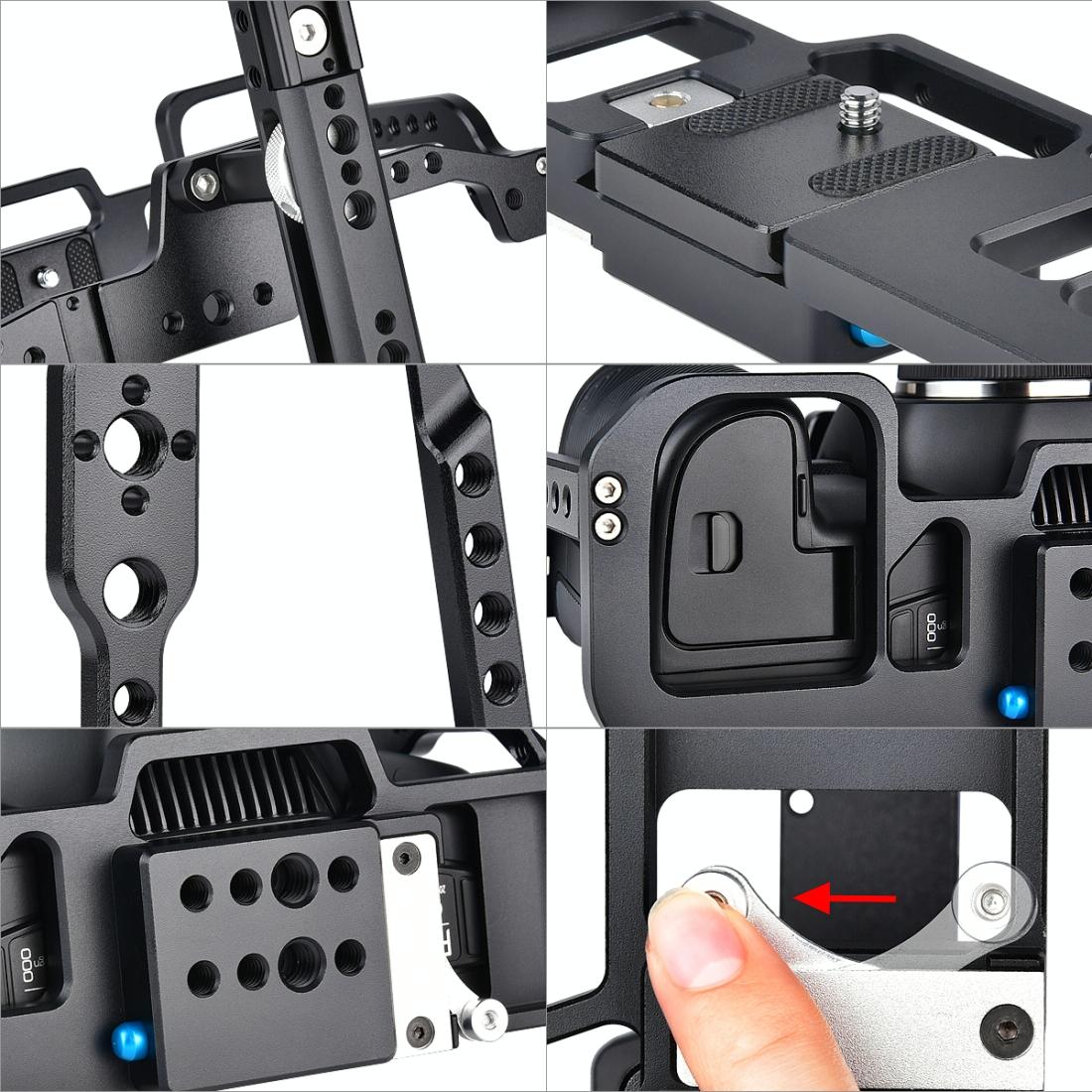 Video Camera Cage Stabilizer for DJI BMPCC 4K | Black C9