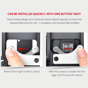 Video Camera Cage Stabilizer for DJI BMPCC 4K | Black C9