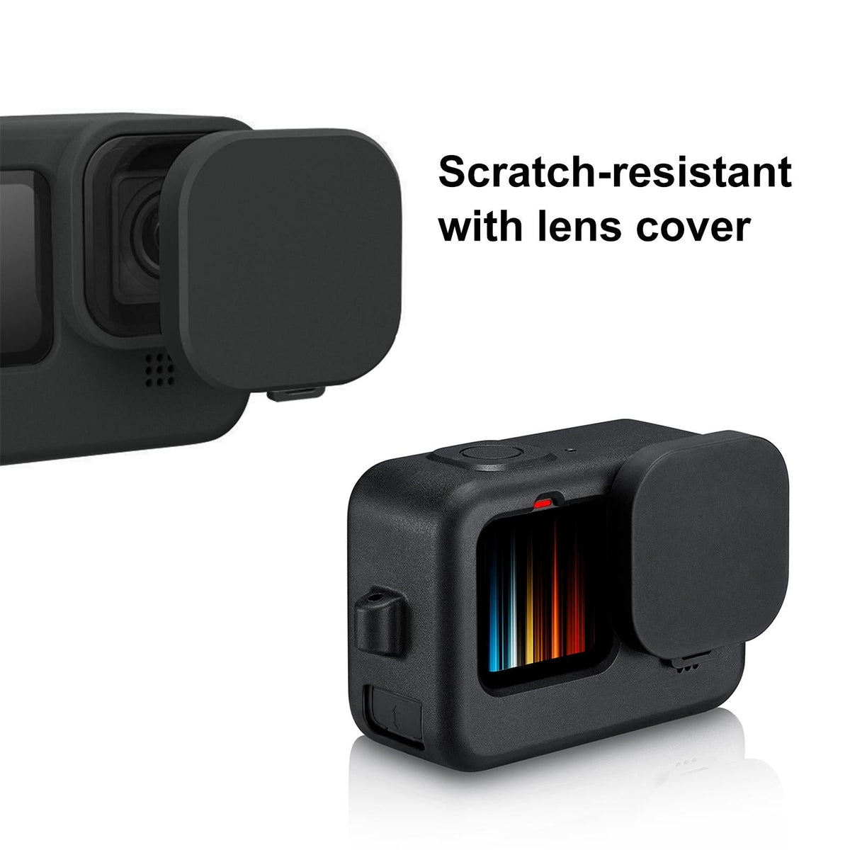 Silicone Protective Case | With Wrist Strap & Lens Cover | For GoPro Hero12