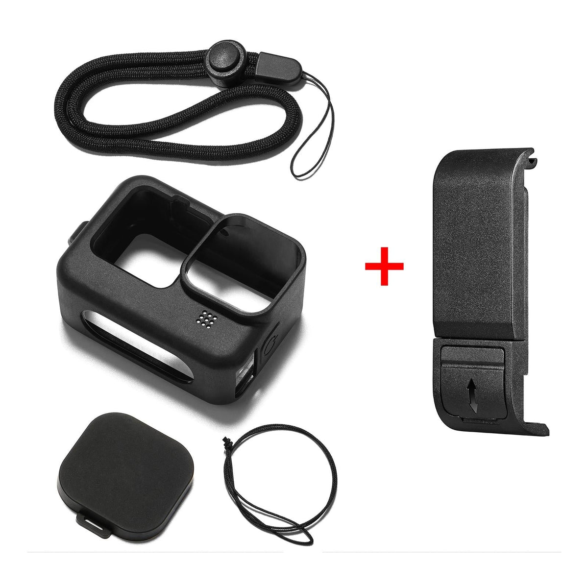 Silicone Protective Case | With Wrist Strap & Lens Cover | For GoPro Hero12