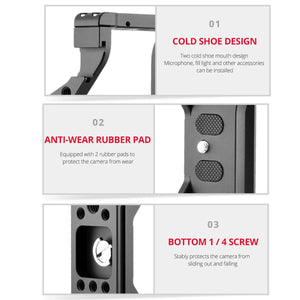 Sony Alpha 7C Video Camera Cage Stabilizer | Black