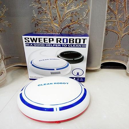 Intelligent 2-in-1 Rechargeable Floor Sweeping Robot Vacuum | White