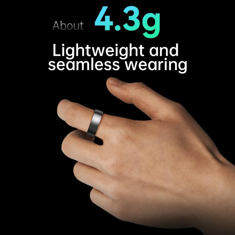 Smart Ring | Heart Rate | Blood Oxygen | Sleep & Sports Modes | Size 9 | White
