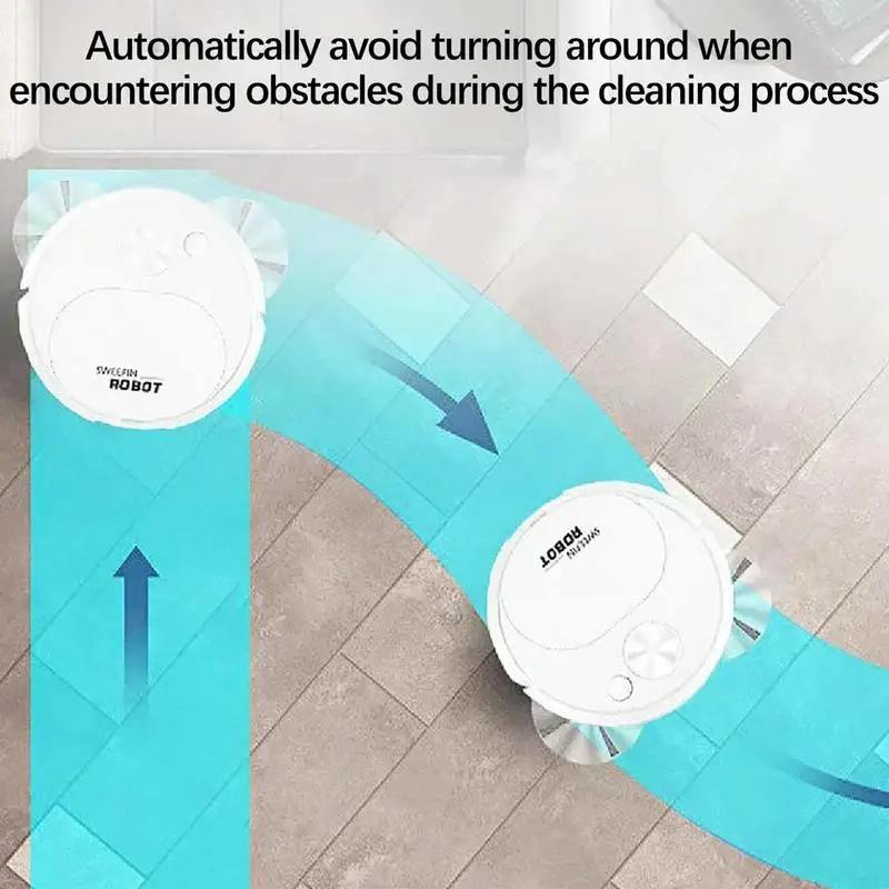 Smart USB Charging Robot Vacuum | For Family Cleaning | White
