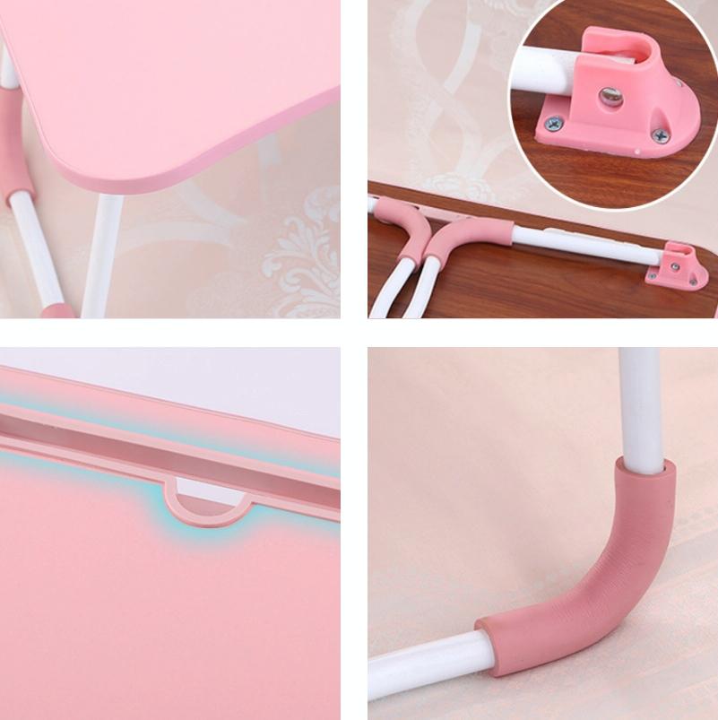 Portable Folding Desk with Fan & Lamp | Compact Design | Teenage Pink