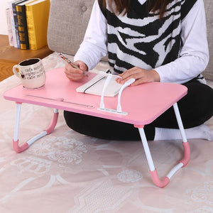 Portable Folding Desk with Fan & Lamp | Compact Design | Teenage Pink