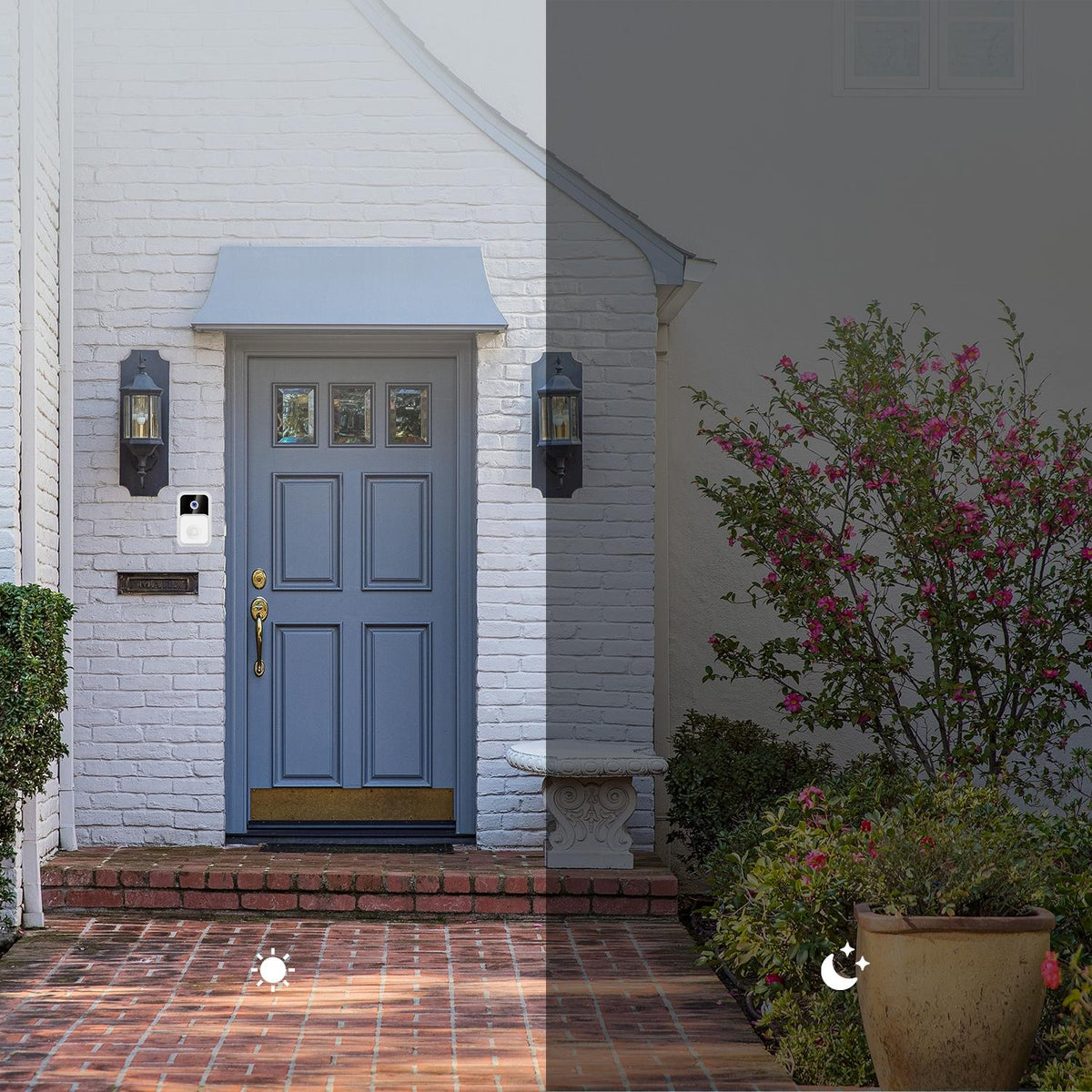 Wireless Smart Video Doorbell | 90 Degree Wide Angle | White