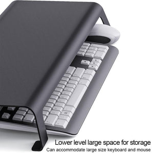 White Monitor Riser Bracket | Space-Saving