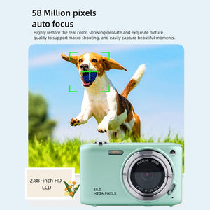 Portable 16X Zoom HD Digital Camera with 2.88 IPS Screen | White