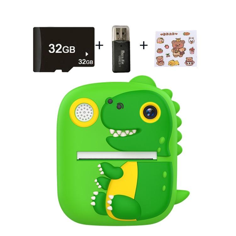 Instant Printing Camera with 2.4" HD Screen & 32GB TF Card | Green