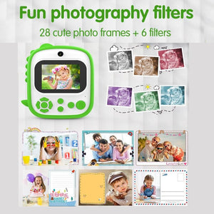 Instant Printing Camera with 2.4" HD Screen & 32GB TF Card | Green