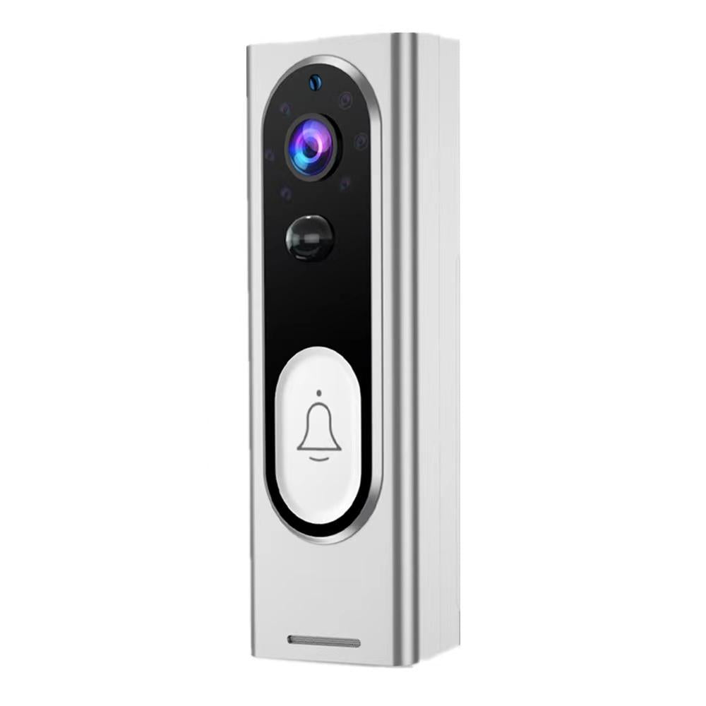 Smart Wireless Video Doorbell with Night Vision & Motion Detection | White