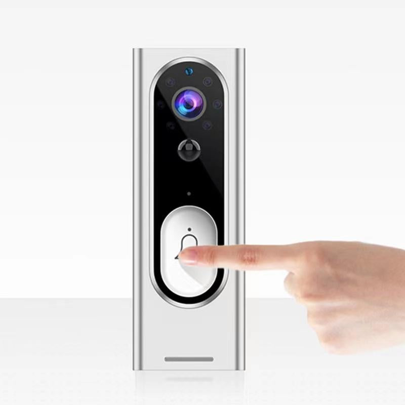 Smart Wireless Video Doorbell with Night Vision & Motion Detection | White