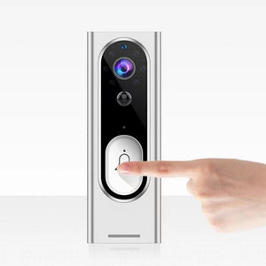 Smart Wireless Video Doorbell with Night Vision & Motion Detection | White
