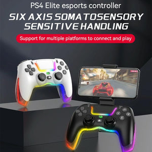 Wireless Bluetooth Grip for PS4 | Dazzling Colour Light | Pink