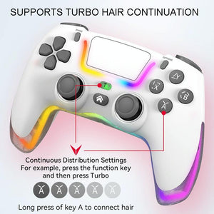 Wireless Bluetooth Grip for PS4 | Dazzling Colour Light | Pink